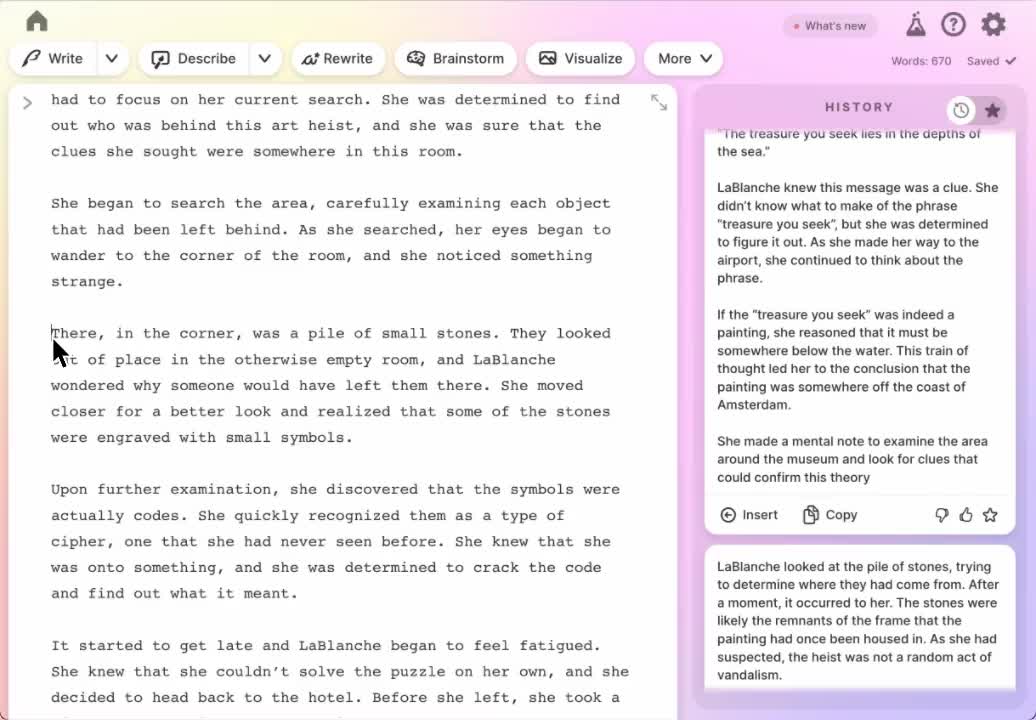 Brainstorm feature