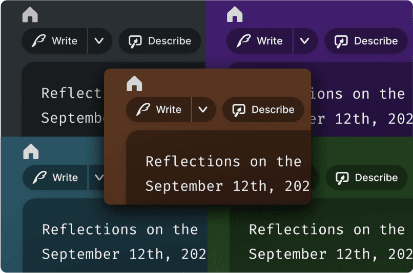 Writing home theme